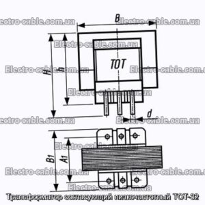 Трансформатор, що узгоджує низькочастотний ТОТ-32 - фотографія №1.