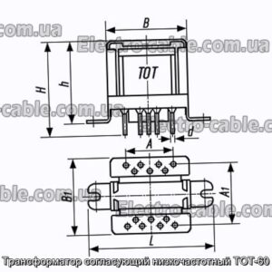 Трансформатор, що узгоджує низькочастотний ТОТ-60 - фотографія №1.