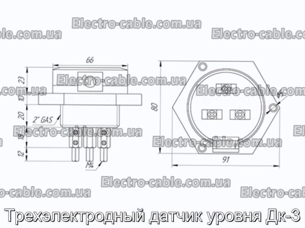 Триелектродний датчик рівня Дк-3 - фотографія №2.