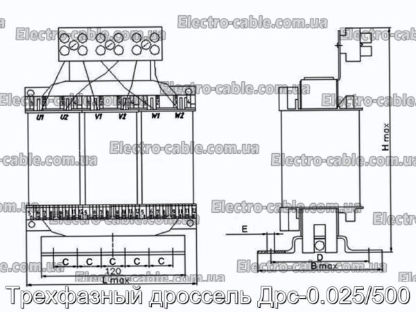 Трехфазный дроссель Дрс-0.025/500 - фотография № 1.