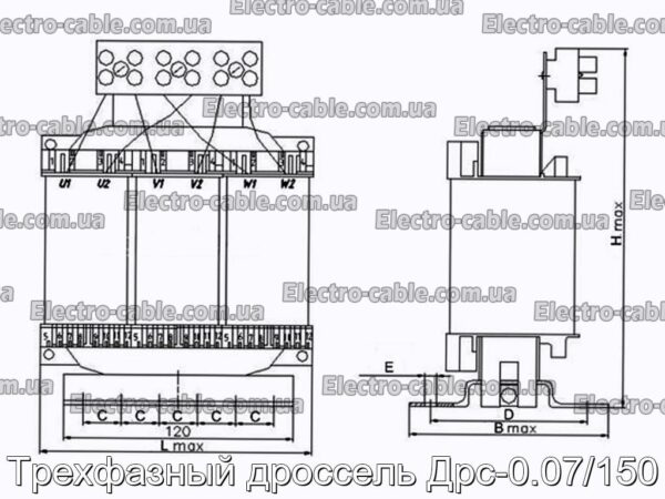 Трехфазный дроссель Дрс-0.07/150 - фотография № 2.