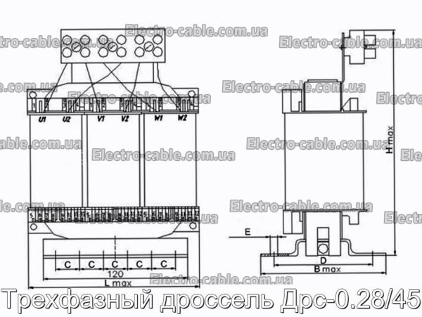 Трехфазный дроссель Дрс-0.28/45 - фотография № 1.