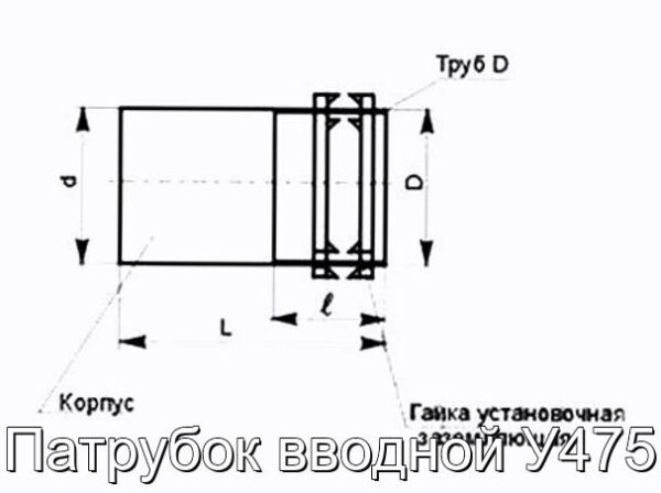 Патрубок вводной У475 - фотография № 2.
