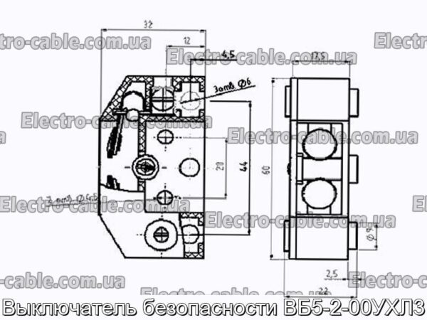 Вимикач безпеки ВБ5-2-00УХЛ3 – фотографія №2.