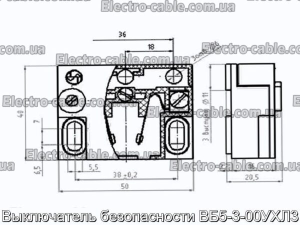 Вимикач безпеки ВБ5-3-00УХЛ3 – фотографія №2.