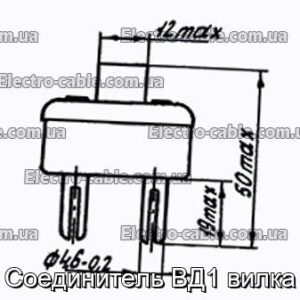Соединитель ВД1 вилка - фотография № 1.