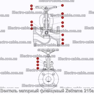 Вентиль запорный фланцевый Zetkama 215a - фотография № 2.