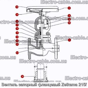 Вентиль запорный фланцевый Zetkama 215f - фотография № 1.