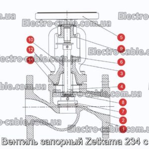 Вентиль запорный Zetkama 234 c - фотография № 2.