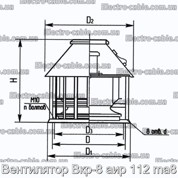 Вентилятор Вкр-8 аир 112 ma8 - фотография № 1.