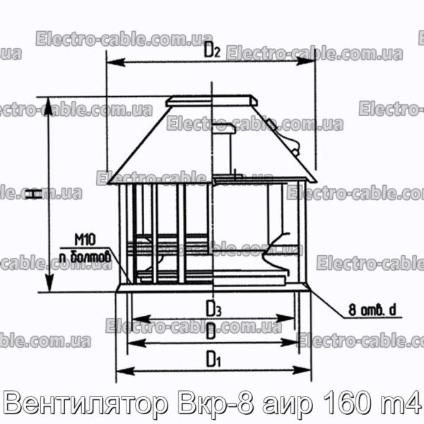 Вентилятор Вкр-8 аїр 160 m4 - фотографія №2.