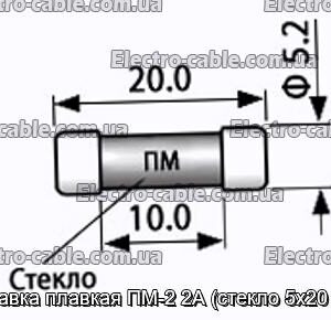 Вставка плавкая ПМ-2 2А (стекло 5х20 мм) - фотография № 1.