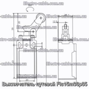 Выключатель путевой Fls15m36p65 - фотография № 2.