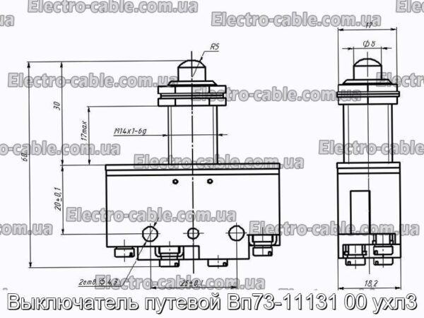 Выключатель путевой Вп73-11131 00 ухл3 - фотография № 1.