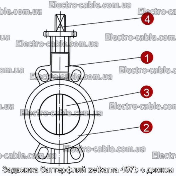 Задвижка баттерфляй zetkama 497b с диском - фотография № 3.