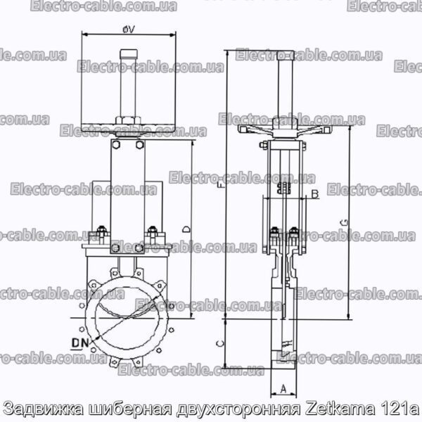 Задвижка шиберная двухсторонняя Zetkama 121a - фотография № 2.