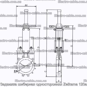 Задвижка шиберная односторонняя Zetkama 120a - фотография № 2.