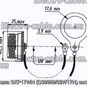 Заглушка ЭКР17WN (D38999/32W17N) заглушка - фотография № 1.