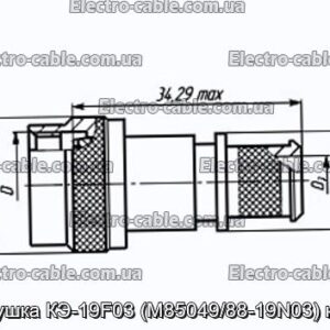 Заглушка КЭ-19F03 (M85049/88-19N03) кожух - фотография № 1.