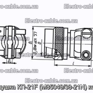 Заглушка КП-21F (M85049/38-21N) кожух - фотография № 1.