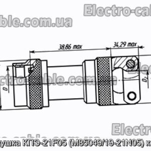 Заглушка КПЭ-21F05 (M85049/19-21N05) кожух - фотография № 1.