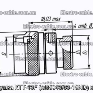 Заглушка КТТ-19F (M85049/69-19ND) кожух - фотография № 1.