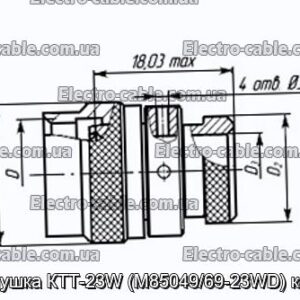 Заглушка КТТ-23W (M85049/69-23WD) кожух - фотография № 1.