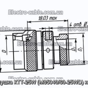 Заглушка КТТ-25W (M85049/69-25WD) кожух - фотография № 1.